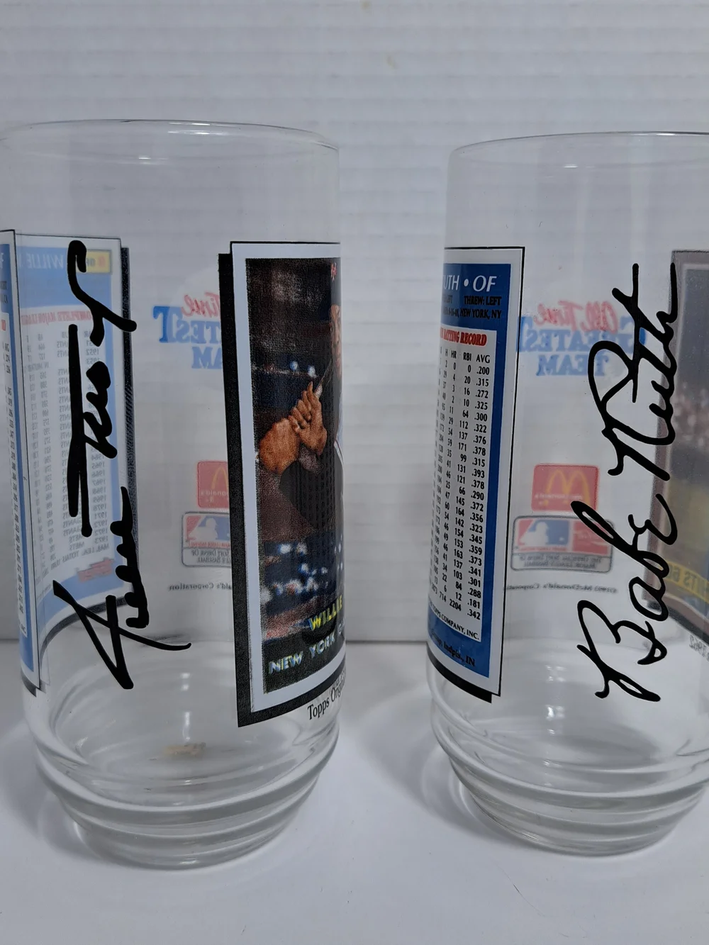 1993 Vintage McDonald's Topps MLB Glasses 